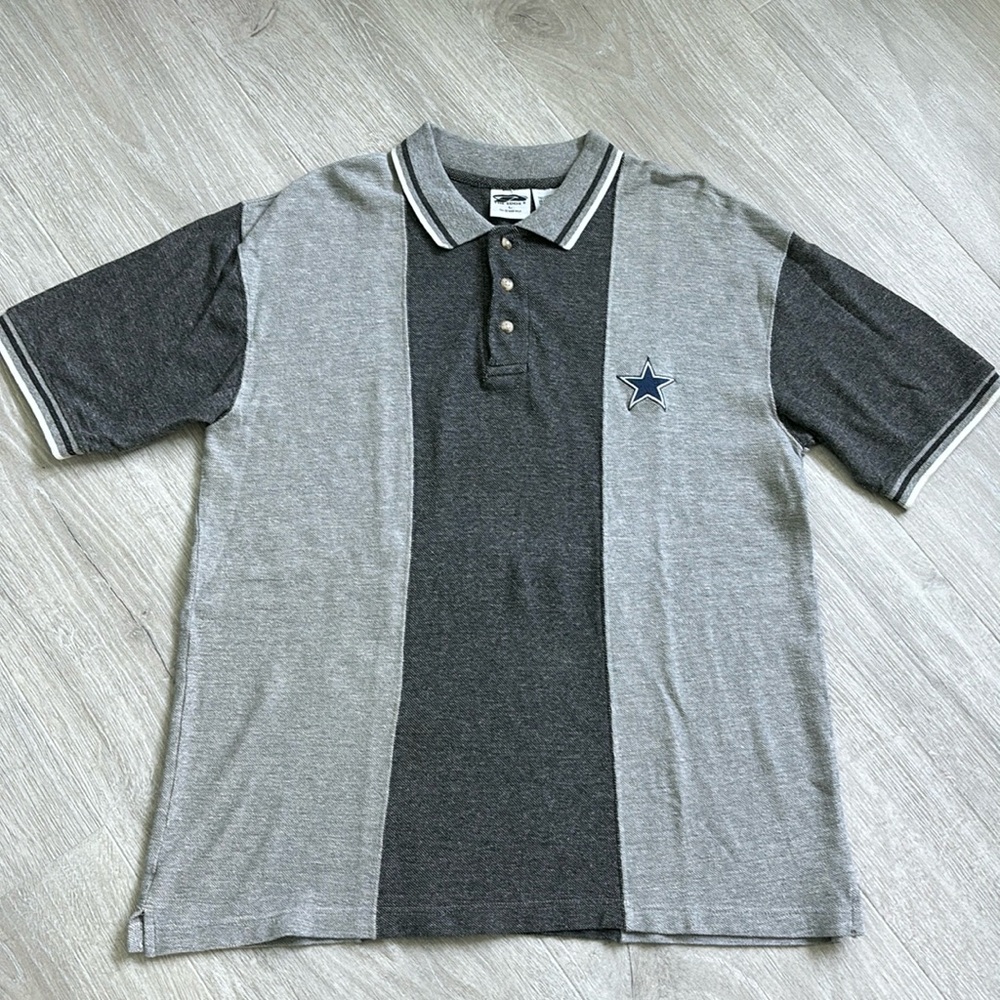 Vintage The Edge Men’s NFL Dallas Cowboys Polo Shirt Gray size L